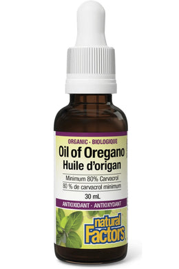 NATURAL FACTORS Organic Oil of Oregano (30 ml)