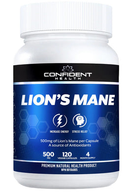 CONFIDENT HEALTH Lions Mane (500 mg Extract - 120 caps)