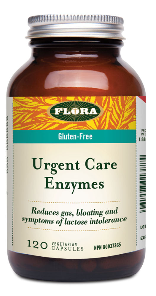 FLORA Urgent Care Enzymes  (120 veg caps)