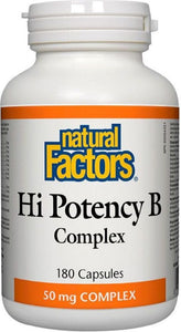 NATURAL FACTORS High Potnecy B-Complex (50 mg -  180 caps)