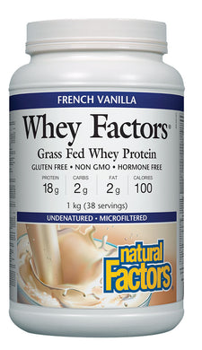 NATURAL FACTORS Grass Fed Whey Protein (French Vanilla - 1 kg)