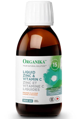 ORGANIKA Liquid Zinc & Vitamin C (Orange - 300 ml)