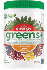 GENUINE HEALTH Greens+ Extra Energy (Orange - 133 gr)