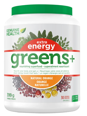 GENUINE HEALTH Greens+ Extra Energy (Orange - 399 gr)