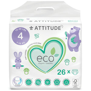 ATTITUDE Baby Diapers Maxi Size 4 (7 to 18 kg - 26 ct)