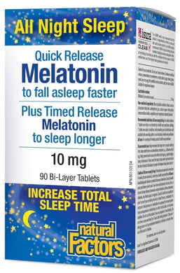 NATURAL FACTORS Quick Release Melatonin Time Release (10 mg - 90 tabs)