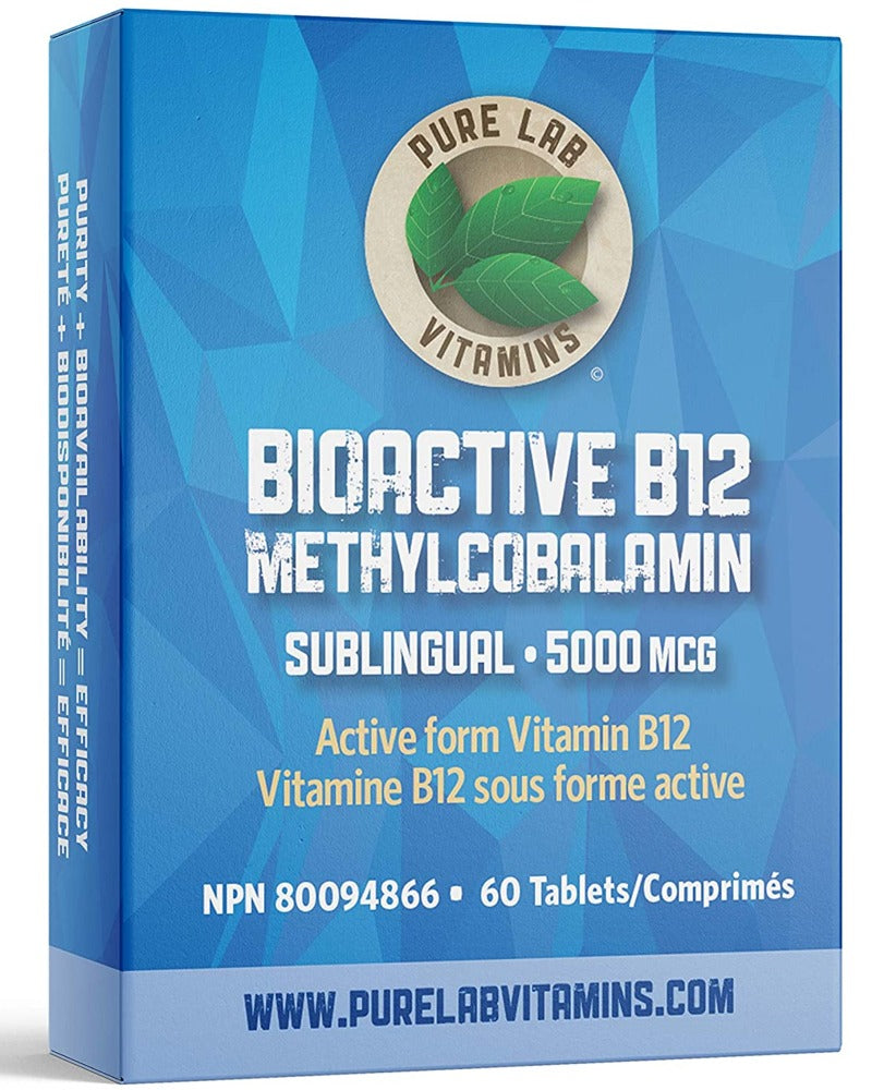 PURE LAB Bioactive B12 Methylcobalamin (5000 mcg - 60 tabs)