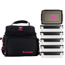 Load image into Gallery viewer, PERFORMA 6-Meal Cooler Bag - Black/Pink