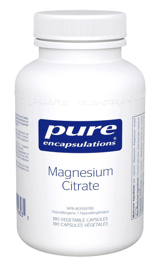 PURE ENCAPSULATIONS Magnesium Citrate (180 veg caps)