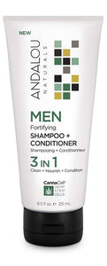 ANDALOU NATURALS MEN Fortifying Shampoo + Conditioner 3 IN 1 (251 ml)