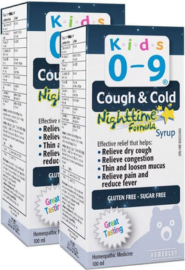 HOMEOCAN Kids 0-9 Cough / Cold Nighttime (100 ml) 2-Pack